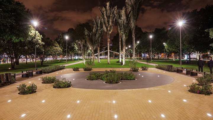 Iluminación Parque de la 93 Bogotá