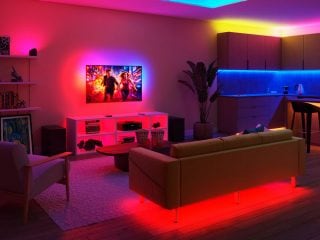 ejemplo de una habitación con productos Philips Smart Lighting utilizados para crear un ambiente ideal